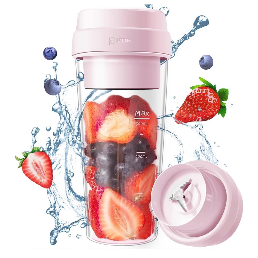 Portable Personal Blender USB Magnetic Contact Charge 14oz No Slip Base One-hand